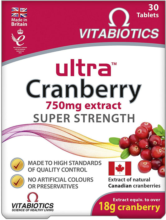 Vitabiotics Ultra Cranberry 750mg 30 Tablets