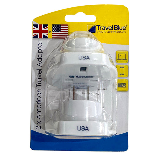 Travel Blue American Adaptor x 2