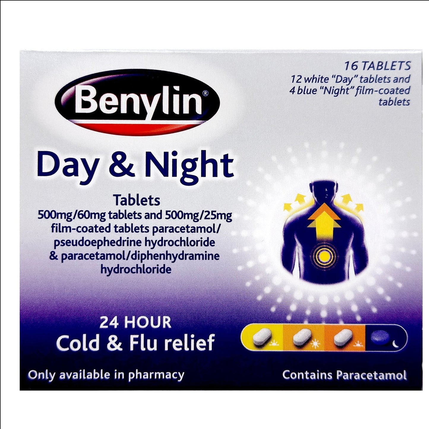 Benylin Day & Night Tablets 16 Pack