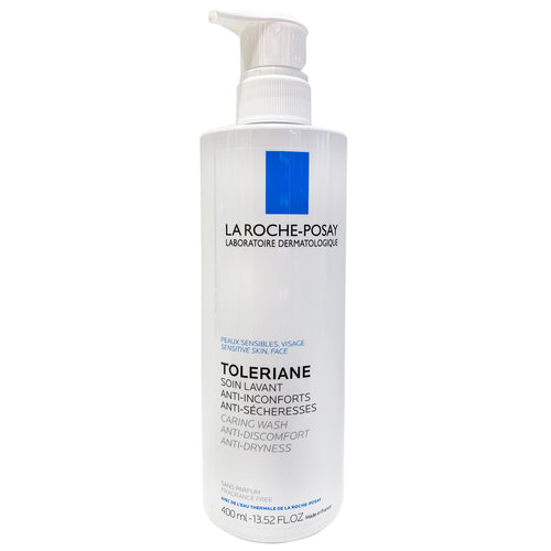 Toleraine Caring Wash. Anti-Discomfort, Anti-Dryness. 400ml White Plastic Bottle with a Pump