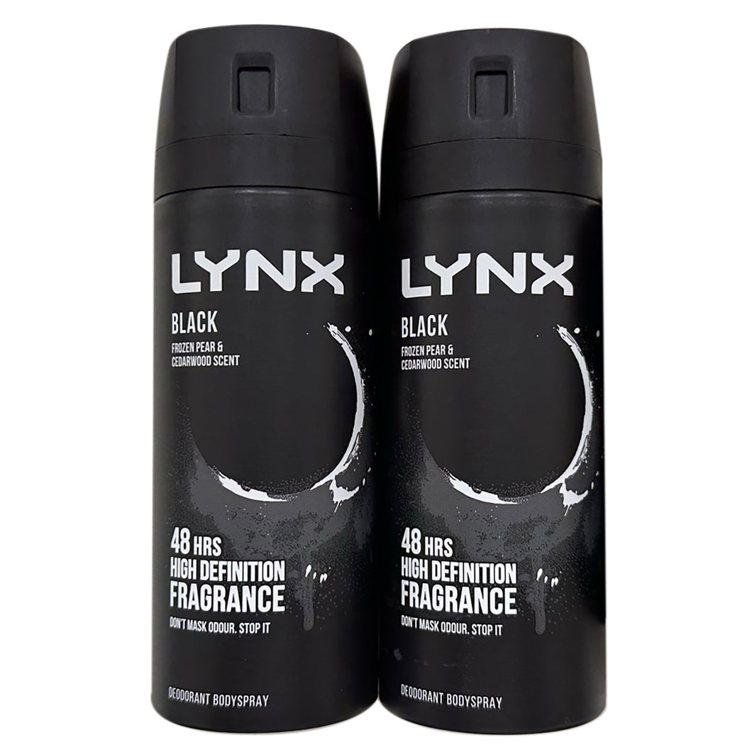 LYNX Deodorant Body Spray Black Twin Pack