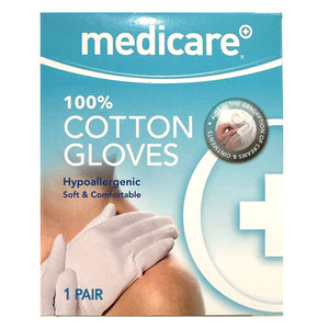 Medicare White Cotton Gloves Small