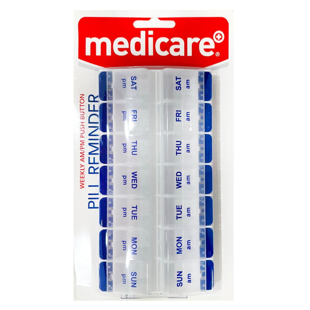 Medicare Weekly Am-PM PM Push Button Pill Reminder