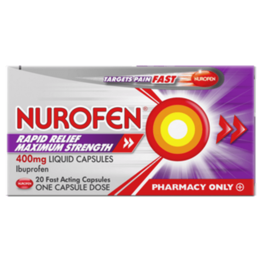 Nurofen Rapid Relief Max Strength Liquid Caps 20pk