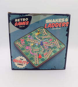 Retro Games Wooden Snakes and Ladders Christmas stocking filler