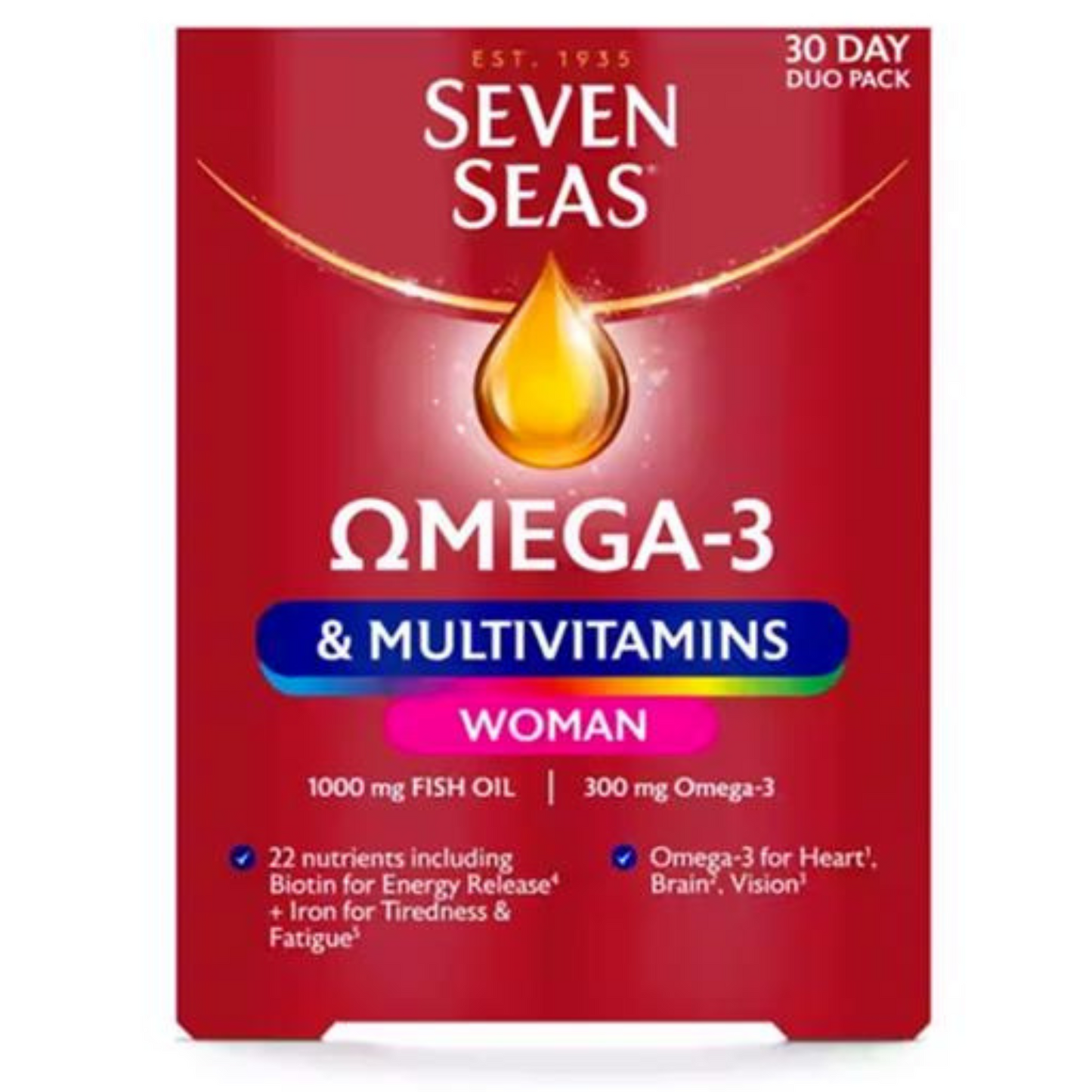 Seven Seas Omega 3 & Multivitamins Woman 30 Day Duo Pack