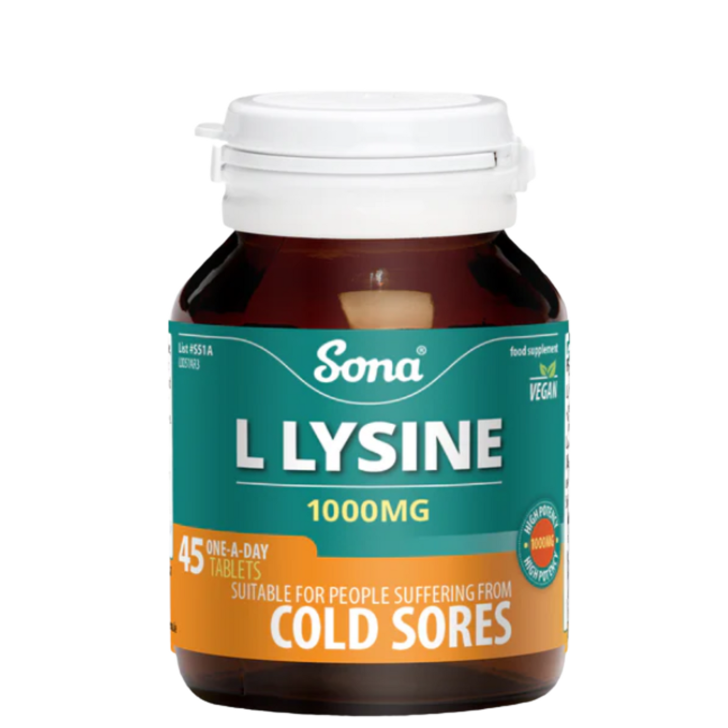 Sona Lysine 1000mg 45 Tablets