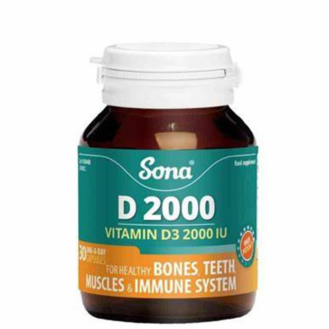 Sona Vitamin D3 2000IU 30 Capsules