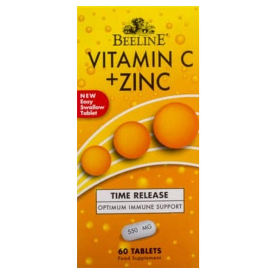 Easy Swallow Tablet, Time Release. Optimum Immune Support. 60 Tablets , Food Supplement. Orange Cardboard box. 550mg oval tablet