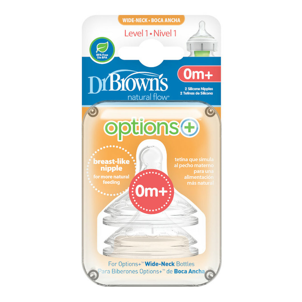 Dr Brown's Options+ Level 1 Teat 0m+
