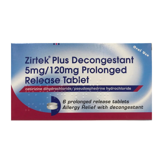 Zirtek Plus Decongestant Tablets 6pk