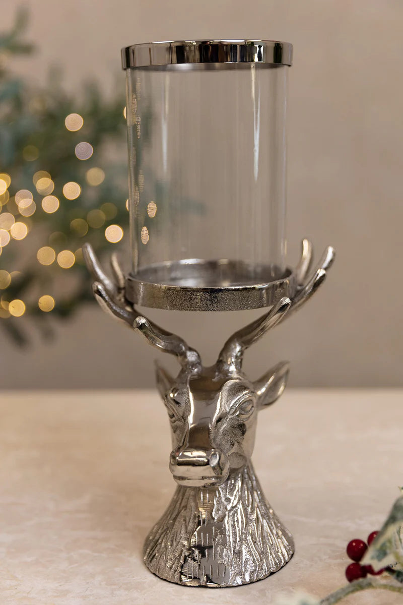 REINDEER PILLAR CANDLE HOLDER 51CM