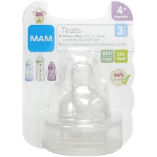 MAM Silicone Baby Bottle Teats 4+ Months - Fast Flow