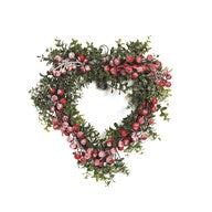 HEART RED BERRY WREATH 25.5CM