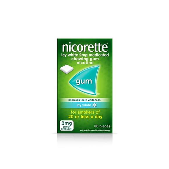 Nicorette Icy White Gum 2mg - 30 Pieces