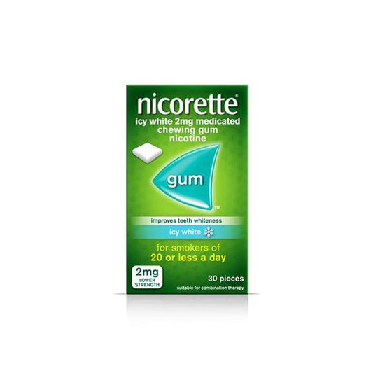 Nicorette Icy White Gum 2mg - 30 Pieces