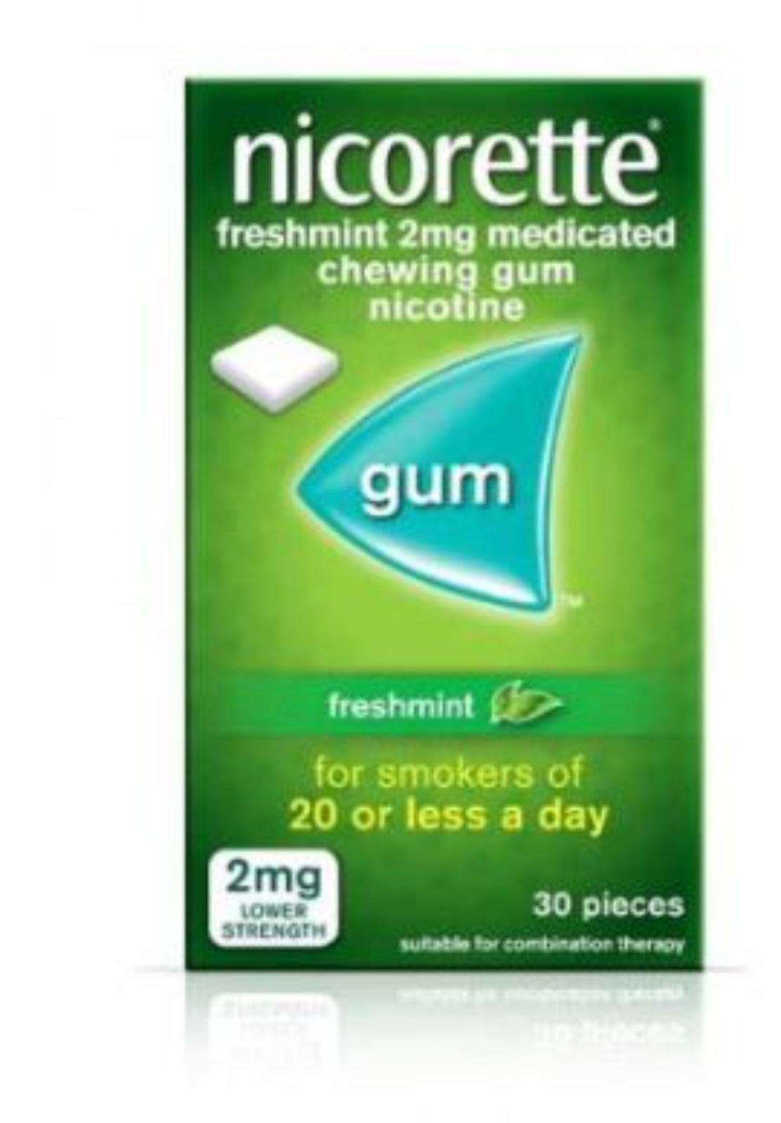 Nicorette Fresh Mint Gum 2mg - 30 Pieces