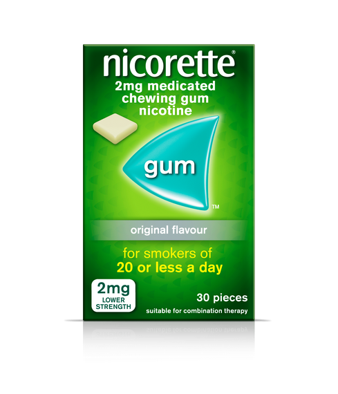 Nicorette Gum Original 2mg - 30 Pieces