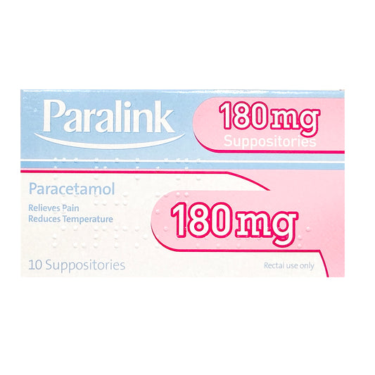 Paralink Suppositories 180mg 10 pack