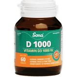 Sona D1000 Vitamin D3 60 Tabs