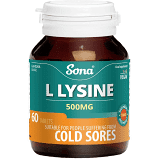 Sona L Lysine 500mg 60 Tabs