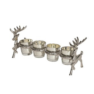 REINDEER 4 TEALIGHT HOLDER 33CM