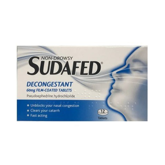 Sudafed Decongestant Tablets 12pk